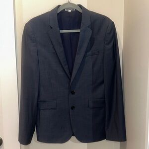 Express Men's Dark Blue Skinny Fit Sport Coat
